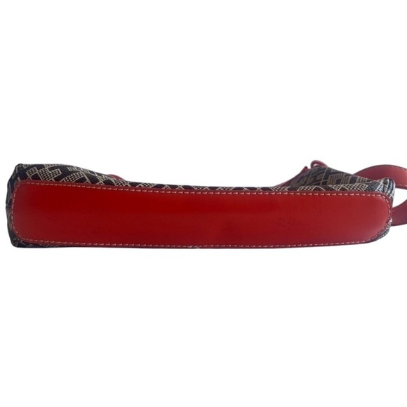 Tommy Hilfiger Orange Brown Jacquard Baguette Shoulder Bag Zip American Classic - Picture 8 of 8